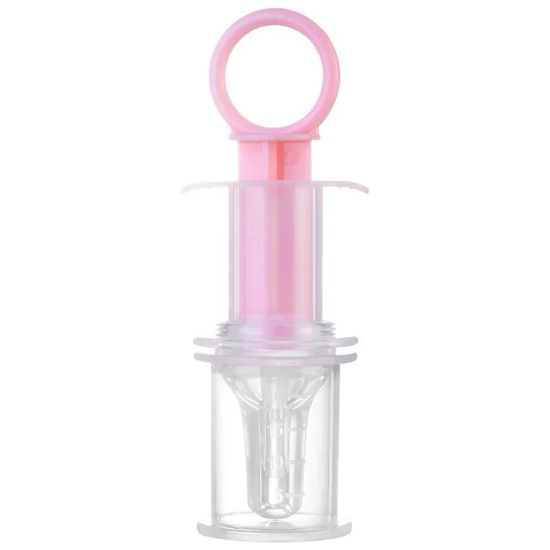 Neue Fütterungsutensilien Nadel-Feeder Squeeze Medizin Dropper Dispenser Schnuller Baby Kinder Smart Medizin Dispenser Multi-Farben rosa