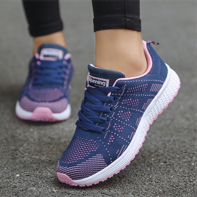 Frauen Atmungsaktive Turnschuhe Laufschuhe Fitness Sportswear Casual Schuhe Krankenschwester Schuh Turnschuhe Frauen Wanderschuhe Frauen 37 navy blau