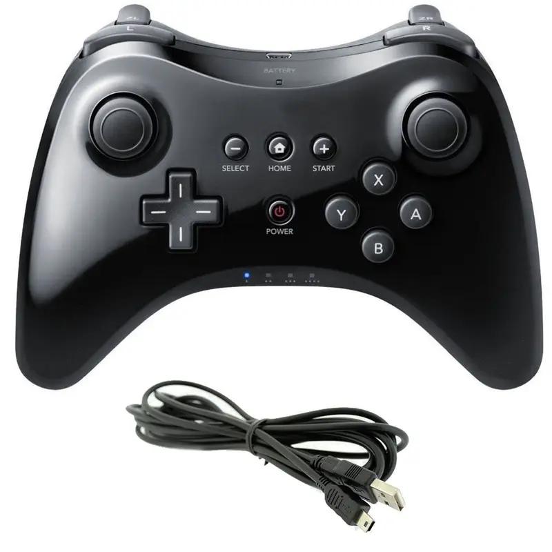 Wireless Classic Pro Controller Joystick Gamepad für Nintend wii U Pro mit USB Kabel Wireless Controller schwarz
