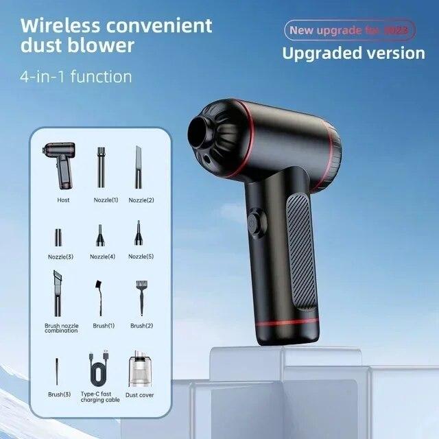 Neuer 1600000Pa 5-in-1-Akku-Staubsauger, 3-Gang-verstellbar, tragbarer Roboter-Staubsauger, Hand-Mini-Auto-Haushaltsgerät, Nachtbeleuchtung Upgrade Version