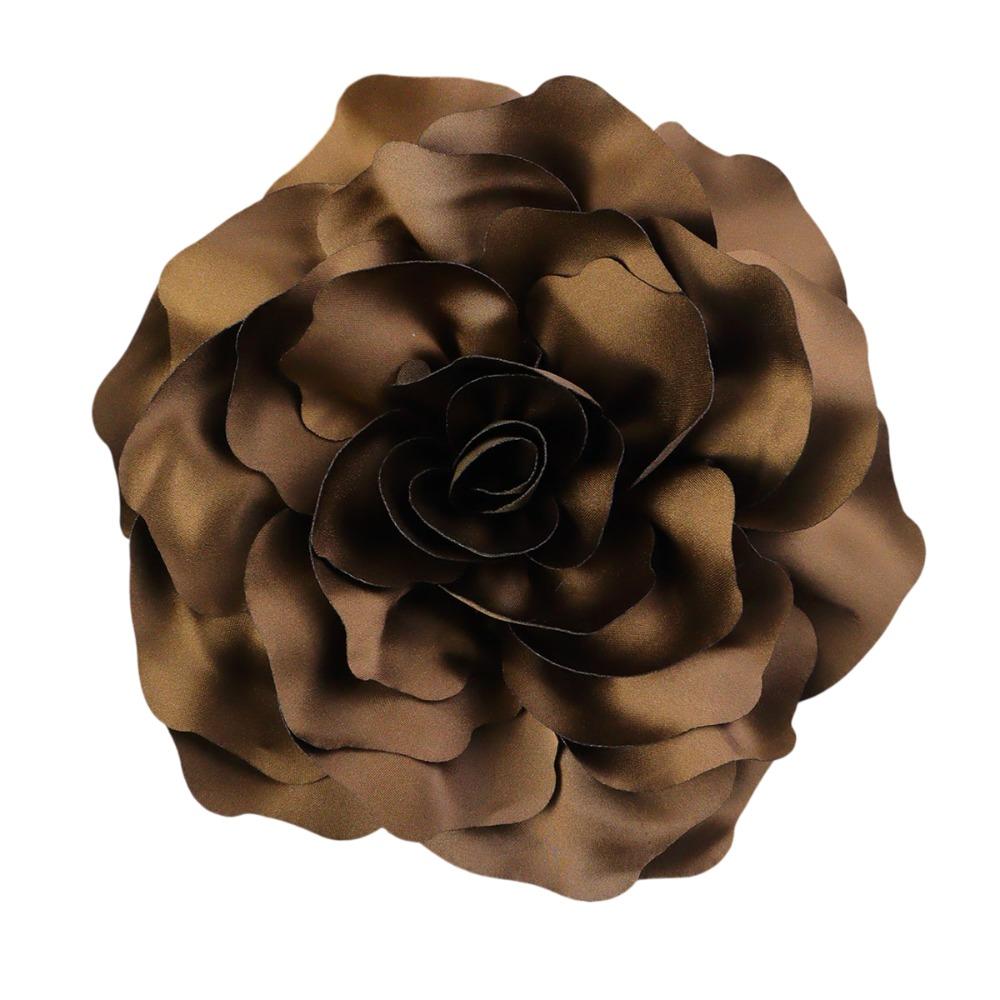 Vintage Blumen Brosche 20cm Große Größe Kleid Anzug Corsage Handgemachtes Bekleidungszubehör dunkelbraune