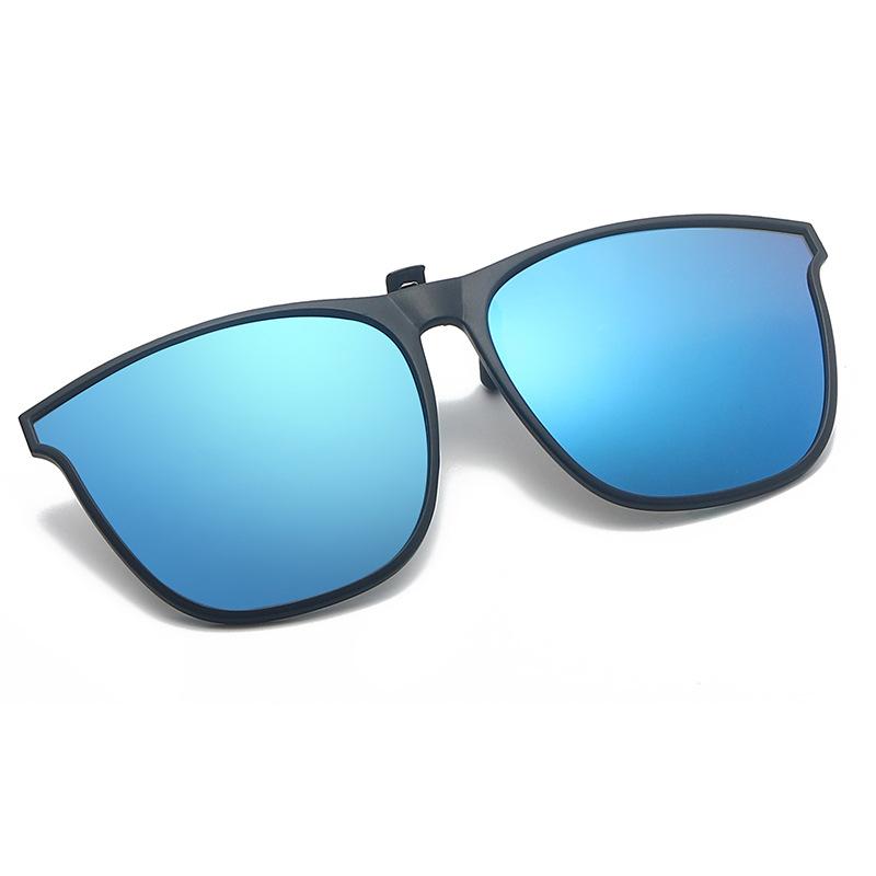 Polarisierte Clip-on-Sonnenbrille für Herren, photochrom, polarisierte Damen-Sonnenbrille, blendfrei, Farbwechsel-Brille, Nachtsichtbrille blau