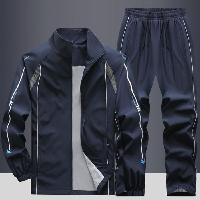 Männer Sets Sportswear Trainingsanzüge Sweatshirt Sets 2 stücke Jacke + Hosen Männlichen Frühling Herbst Anzüge Plus Größe XXL