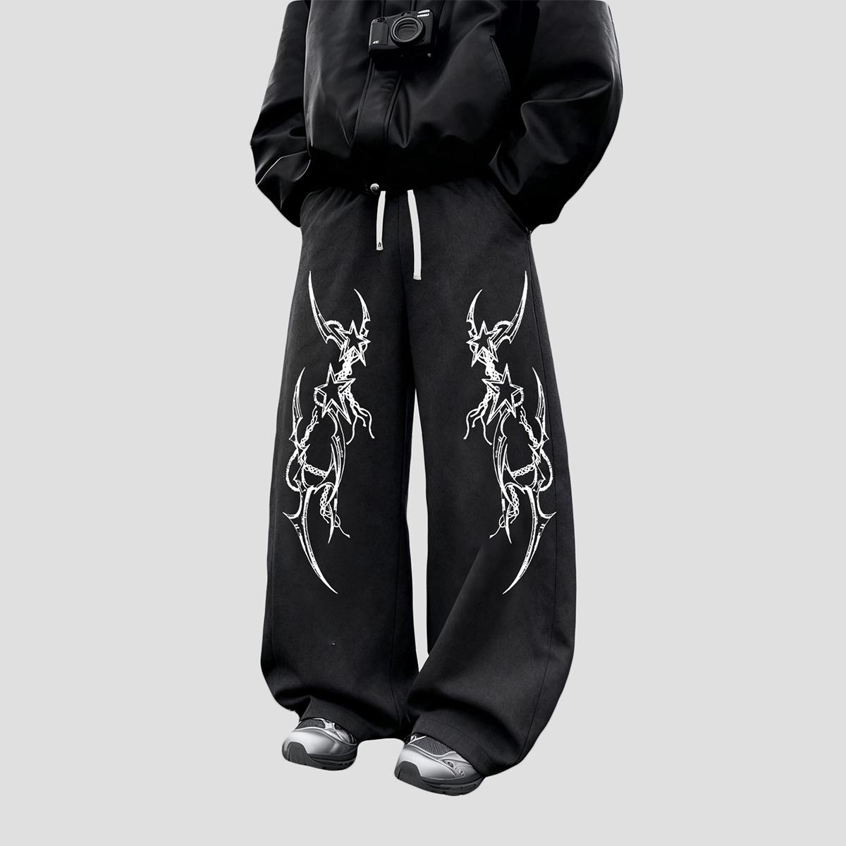 Herren-Jogginghose mit Taschen & Kordelzug - Weite Lounge-Sweathose für Laufstrecke, Yoga, Jogginghosen XL schwarz