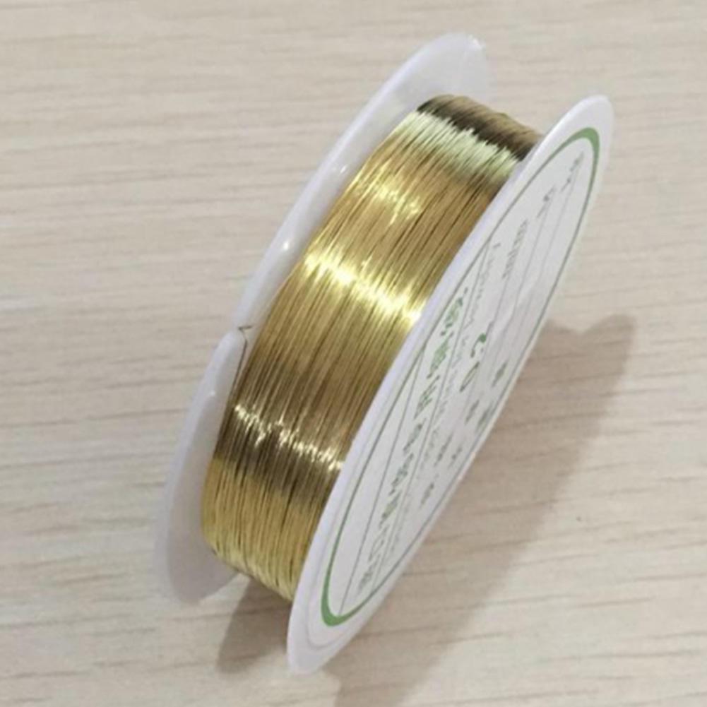 Home Party Supplies Schmuck 1 Rolle DIY Schmuck handgefertigte Erkenntnisse Mode Perlen Kupferdraht 0.4mm gold