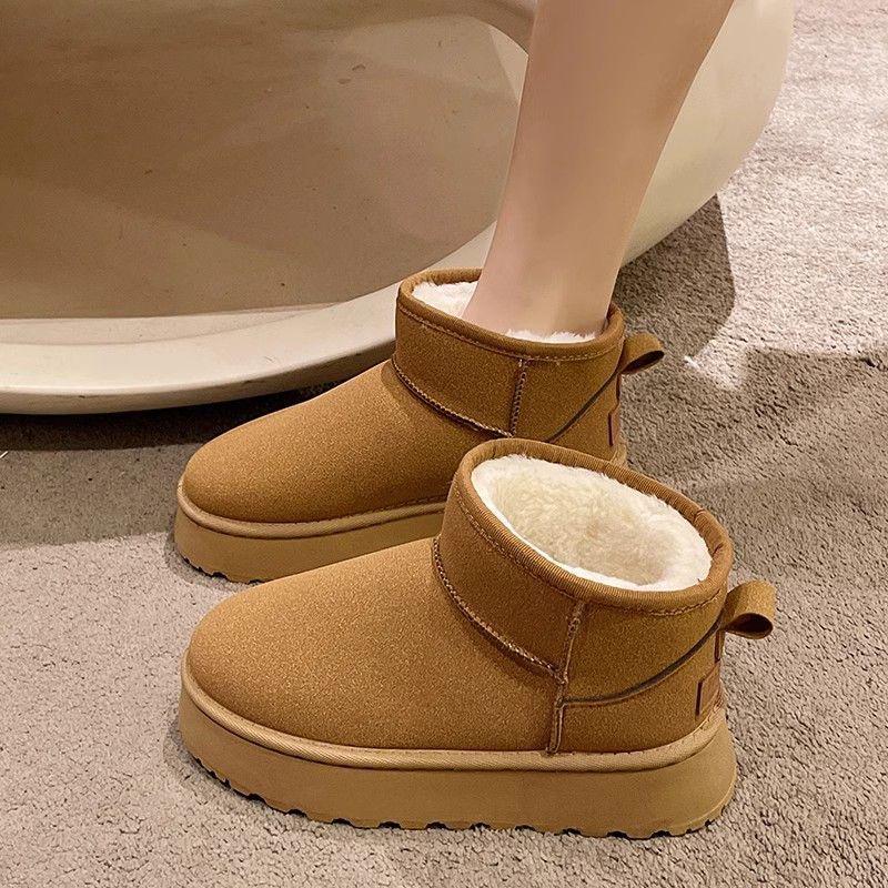 Damen 2024 Plateau Schneestiefel - Dicksohlige, Wasserdichte, Rutschfeste, Plus Samt Warme Outdoor Winterschuhe Size 38