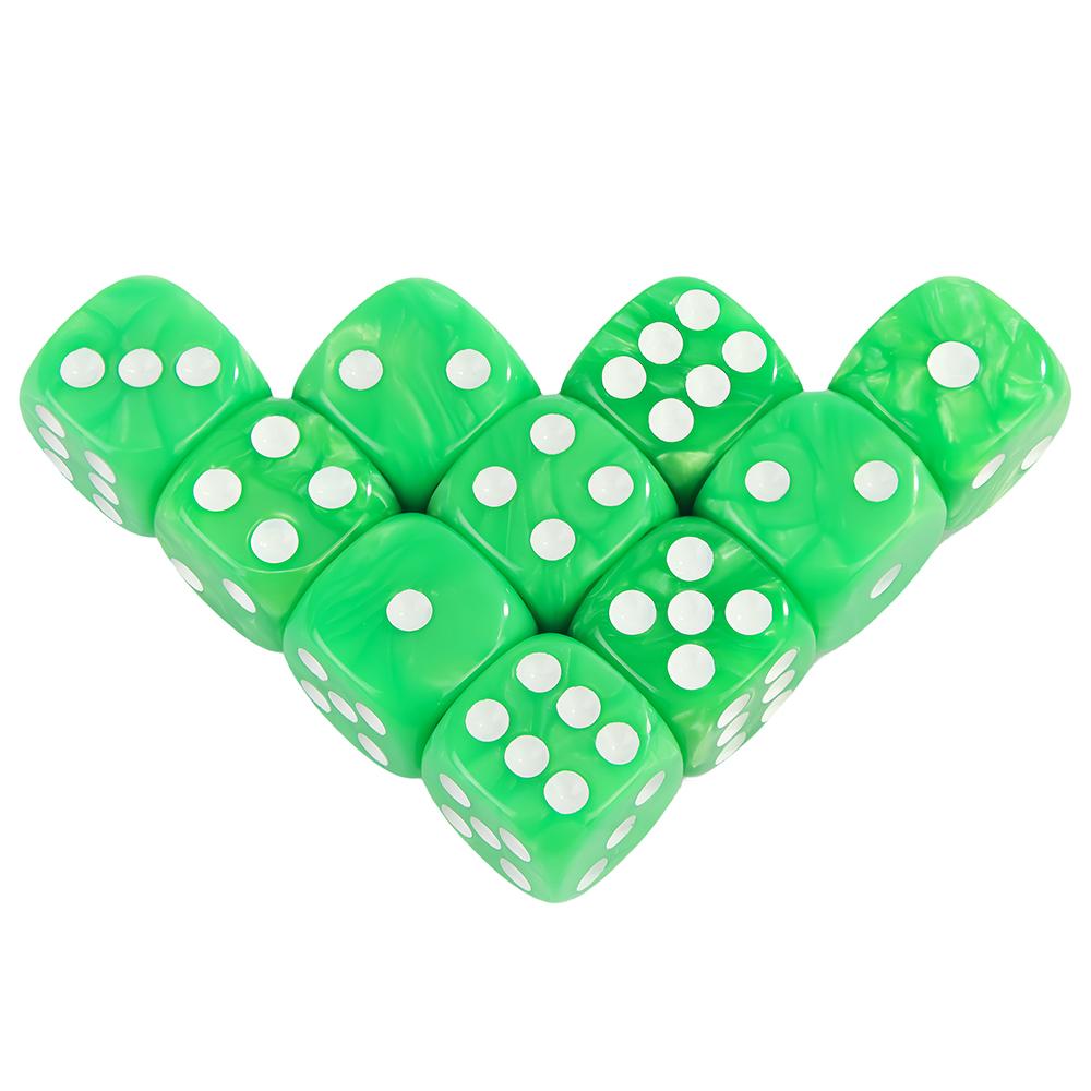 16MM Runde Ecke Spiel Würfel Set 6-Seitige Marmor Acryl Würfel für Tischplatte Spiel Glücksspiel Unterhaltung Party