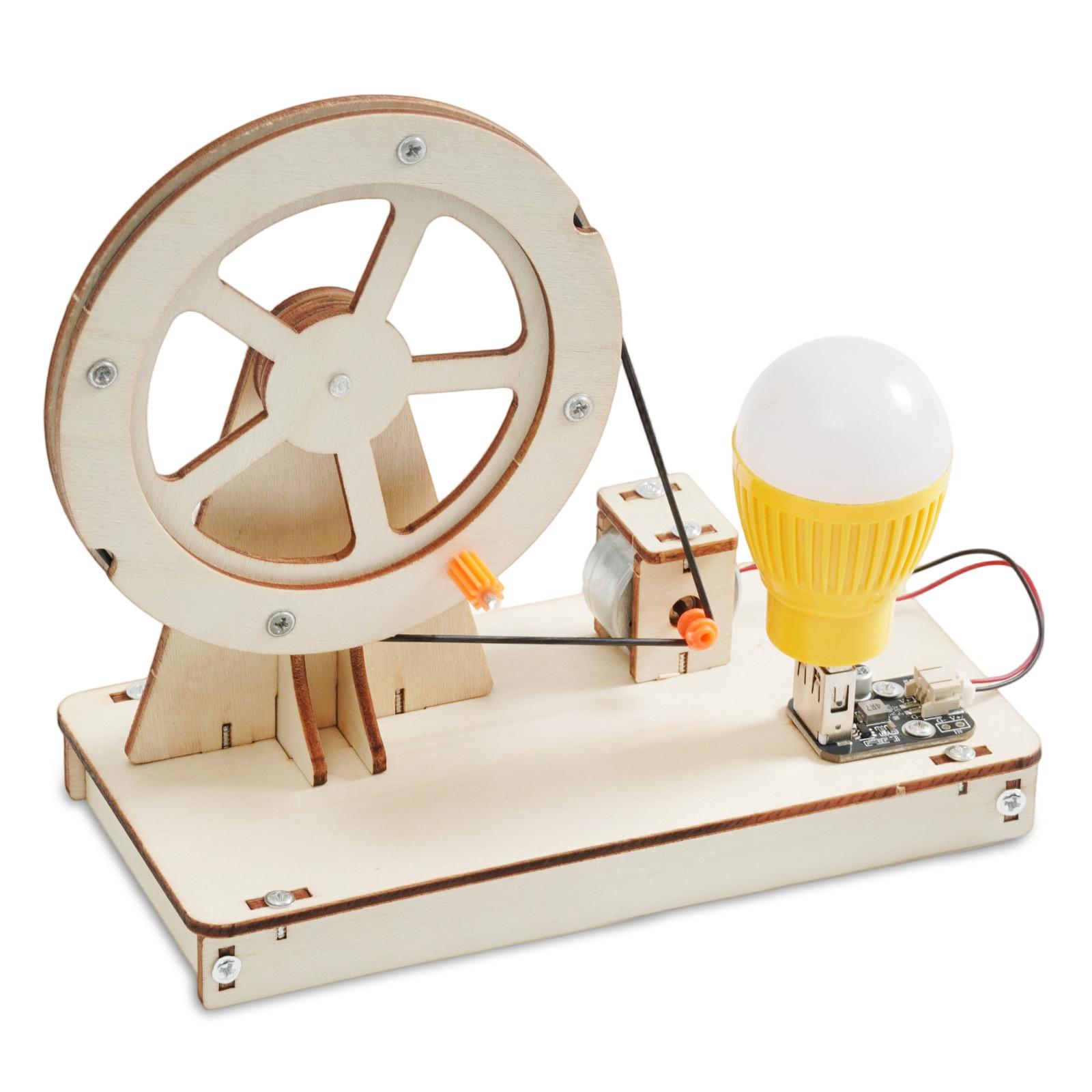 DIY Handgenerator Modell STEM Kit Experiment Werkzeug Wissenschaft Spielzeug Schule Pädagogisch Spaß Physik Projekt Schulbedarf Y5385YY-