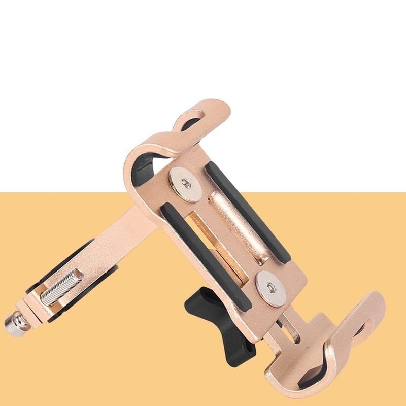Fahrrad Motorrad Fahrrad Telefon Halter Anti-rutsch 360 Grad Einstellbar Drehbare Telefon Halter Fahrrad Telefon Steht gold
