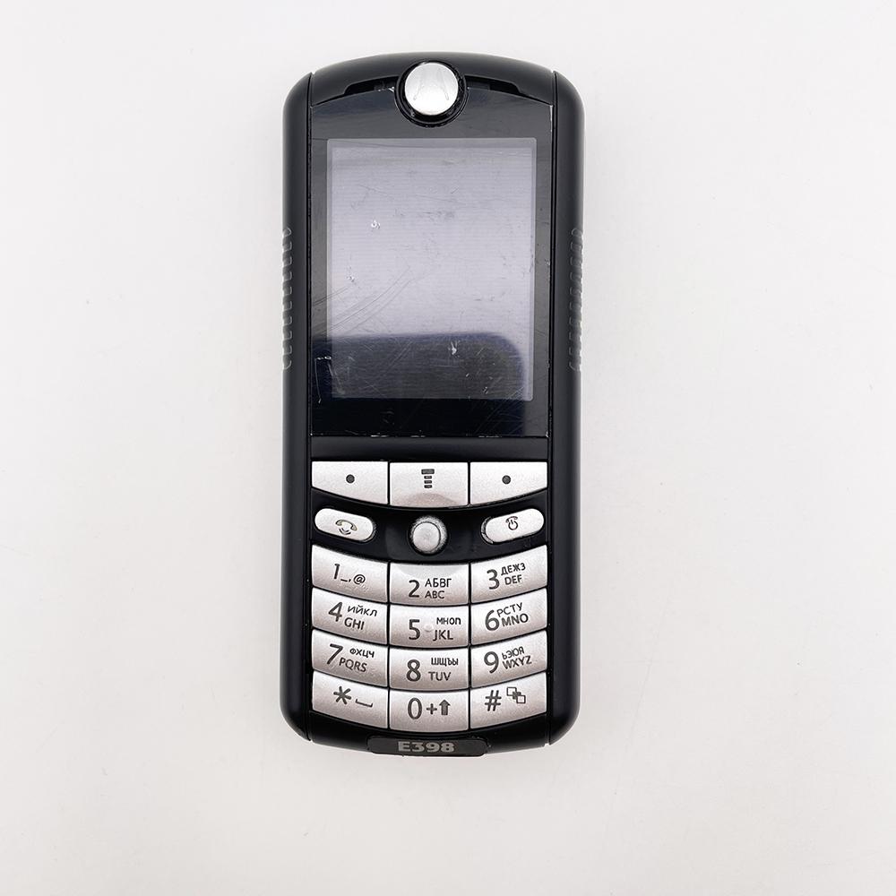 Generalüberholt Original Motorola E398 GSM 900/1800/1900 Mini-SIM 1,9 Zoll Mobiltelefon mit Einzel-SIM 1 Battery 1 Charger schwarz