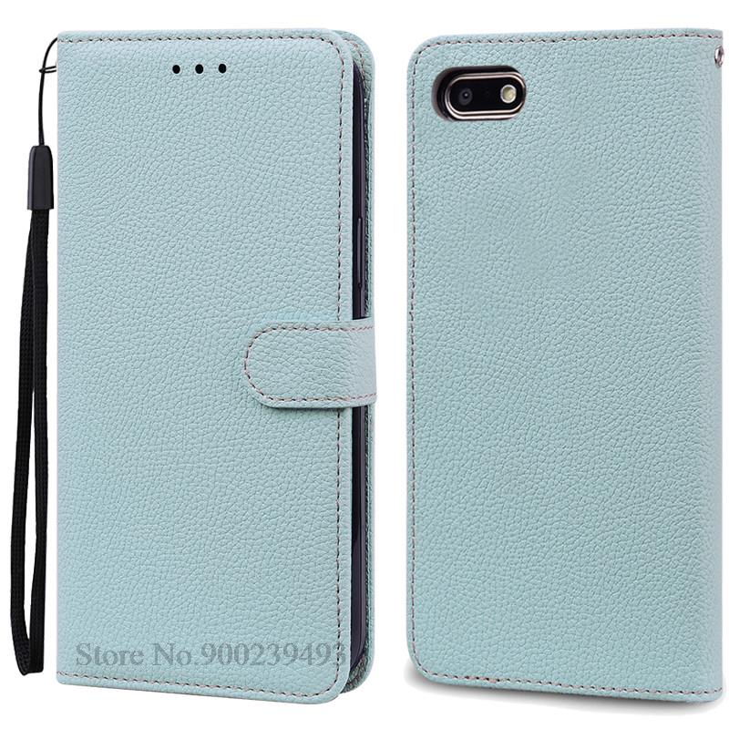 Für Huawei Y5 Lite Hülle 2018 Für Huawei Y5 Prime 2018 Brieftasche Leder Klapphülle Für Huawei Y 5 Y5 2018 Hülle Coque Fundas Shell Y5 2018 hellblaue