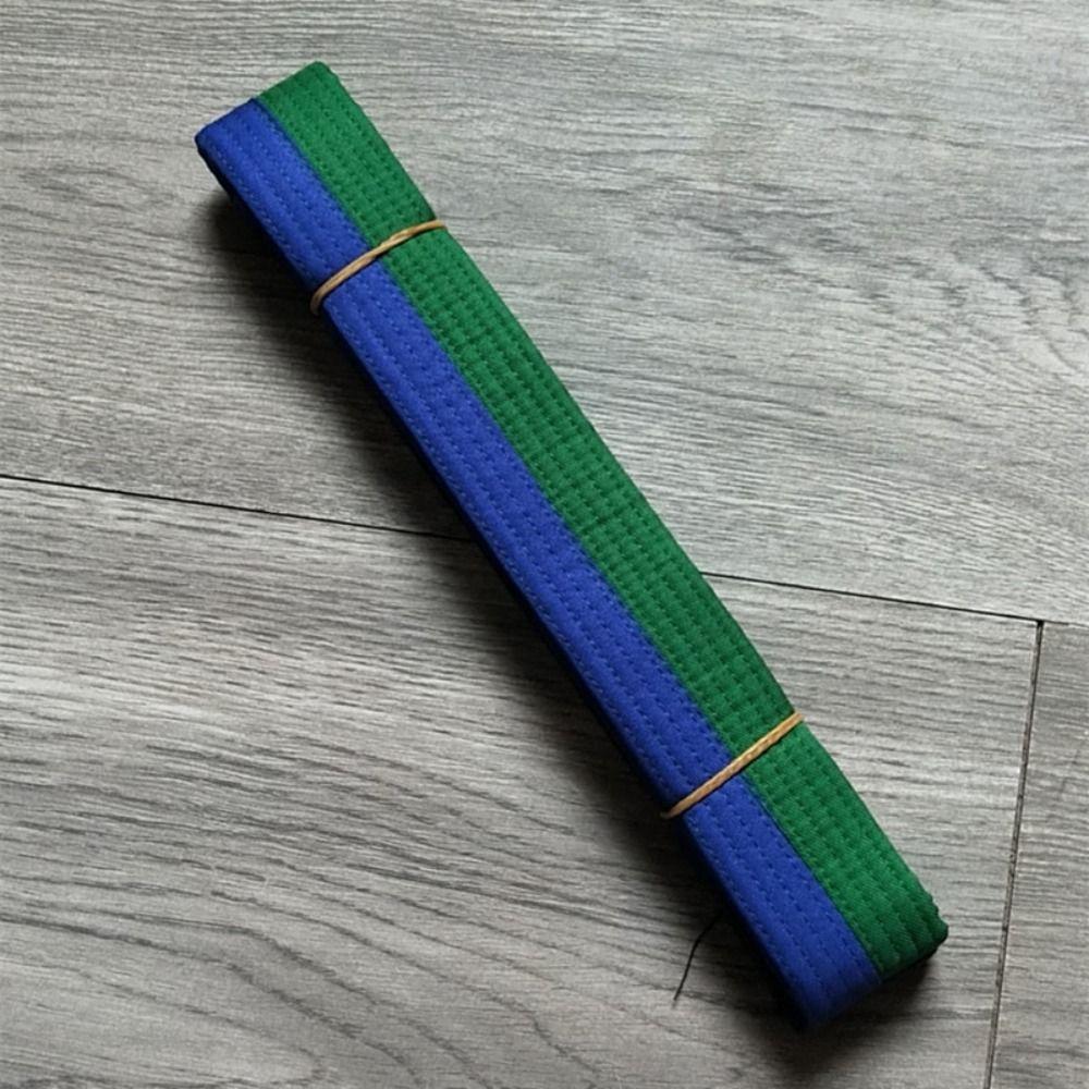 Einheitliche Udo Jiu Jitsu Standard-Tapes Baumwolle Farbige Rang-Gürtel Taekwondo-Gürtel Kampfsportarten 280cm blau/grün
