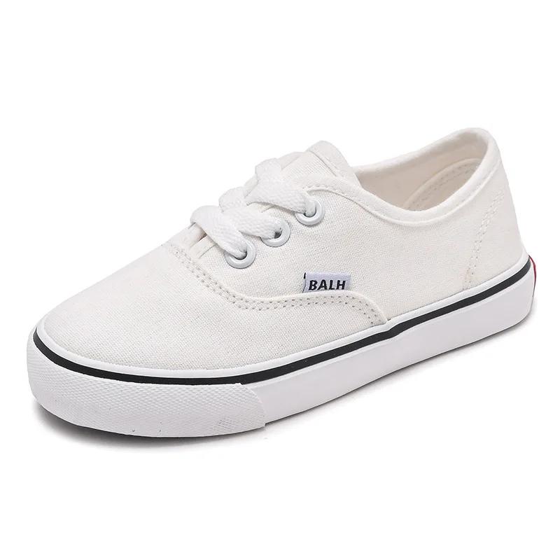 Kinder Casual Schuhe 2024 Sommer Neue Junge Leinwand Schuhe Mädchen Sport Schuhe Mode Bord Schuhe Studenten Kleine Weiße Schuhe Kinder Schuhe zapatillas 27-insole18cm weiß