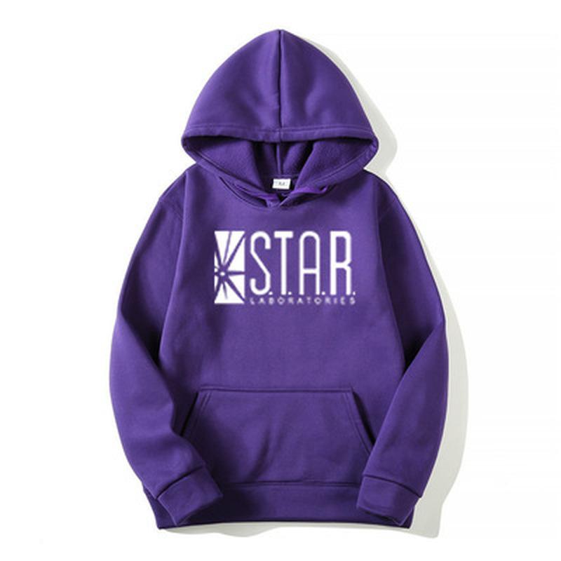 Lose Männer Frauen Hoodies Sweatwear Flash Starlab Hoodies Top Streetwear S ~ 3XL Mit Kapuze Top XXXL violett