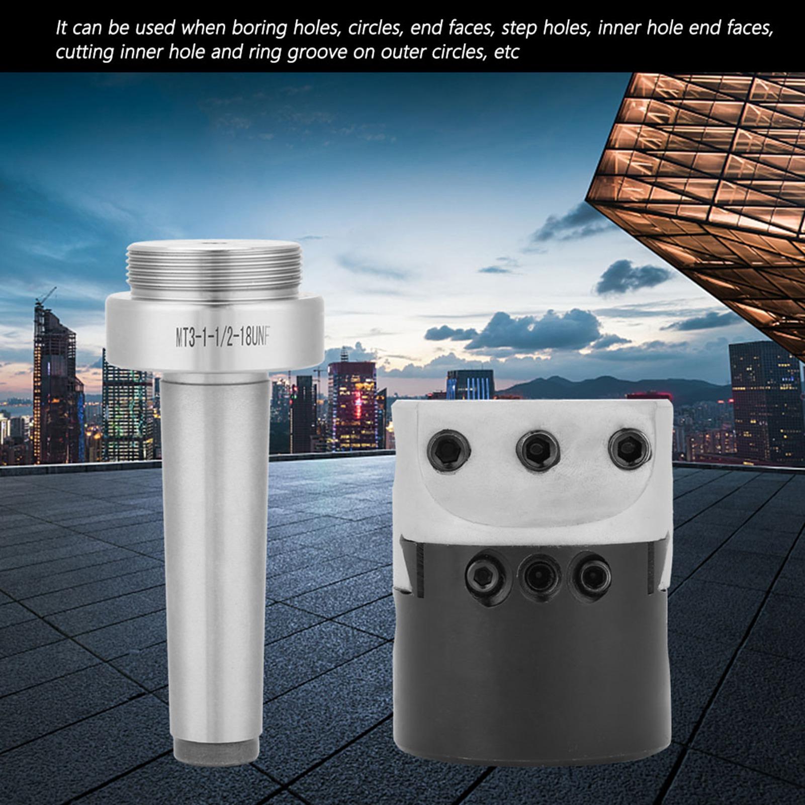 MT3 M12 Kegelspannfutter Fräsdoornadapter 2 Zoll Drehbank Bohrkopf