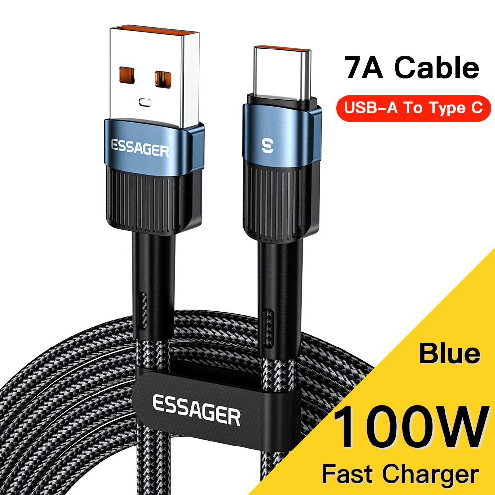 Essager 100 W USB Typ C auf USB C Kabel USB-C PD Schnellladegerät Kabel für MacBook Samsung Xiaomi Typ C USBC Kabel 3 m 2M (7A 100W A To C )