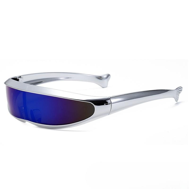 Punk Klassischer Stil Funktionale Wind-Laser-Sonnenbrille Außerirdische Coole Sonnenbrille UV-Schutz-Sonnenbrille Sonnenbrille für Radfahren/Street Photography