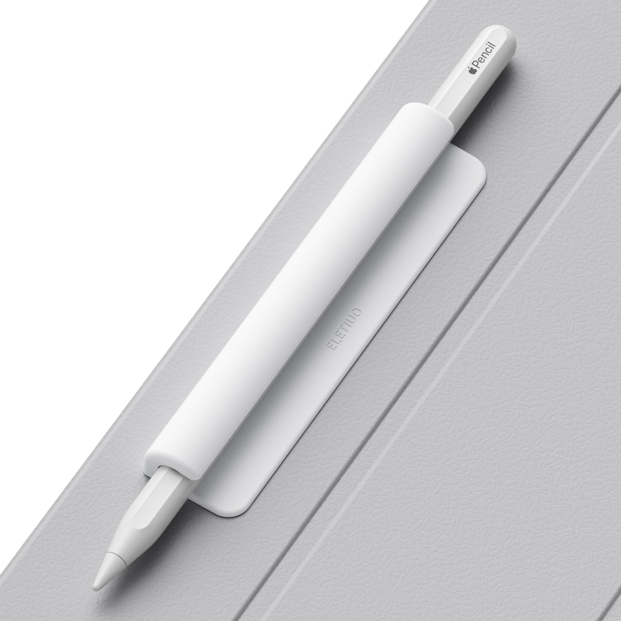 Tragbare Tablet-Stifttaschen Selbstklebende Stifthalter-Hülle Schutzhülle für Apple Pencil Stiftetasche für iPad-Stift weiß