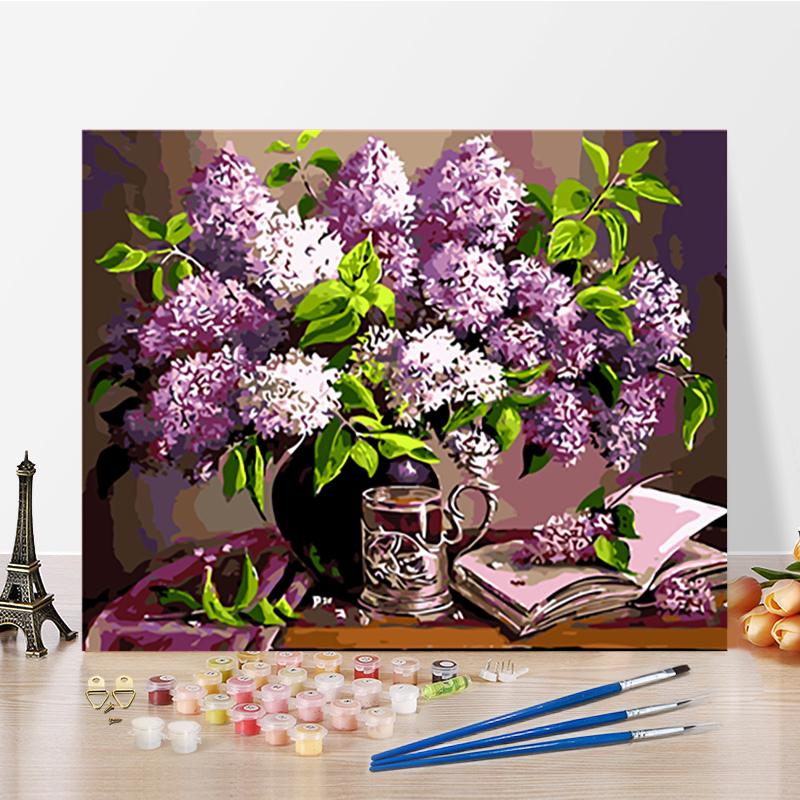 DIY Malen nach Zahlen, Kunsthandwerk, digitales Ölgemälde, Zahlen, Malen, Hobbys, Heimdekoration, Kunst 40x50cm no frame
