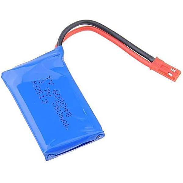 Wiederaufladbarer Lipo-Akku 3,7 V 780 mAh für Drohne | Kompatibel mit Wltoys V636 V686, JJRC V686 | Optimierte Leistung | 58x33,5x12 mm | Blau blau