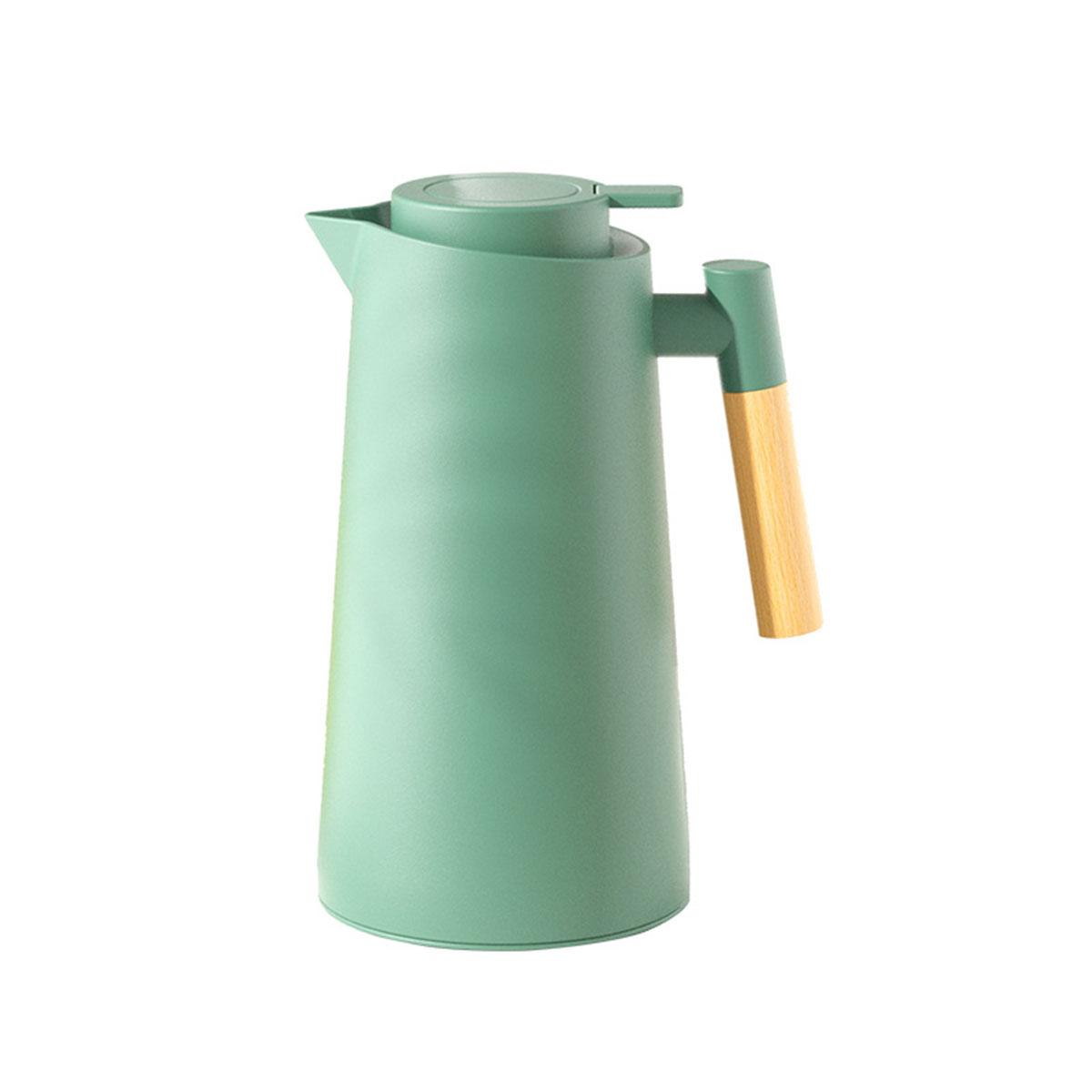 Neue Nordic Haushalt Isolierung Topf Holzgriff Glas Wasserkocher Liner Kaffeekanne Große-Kapazität Geschenk Tasse Flasche Für Wasser grün