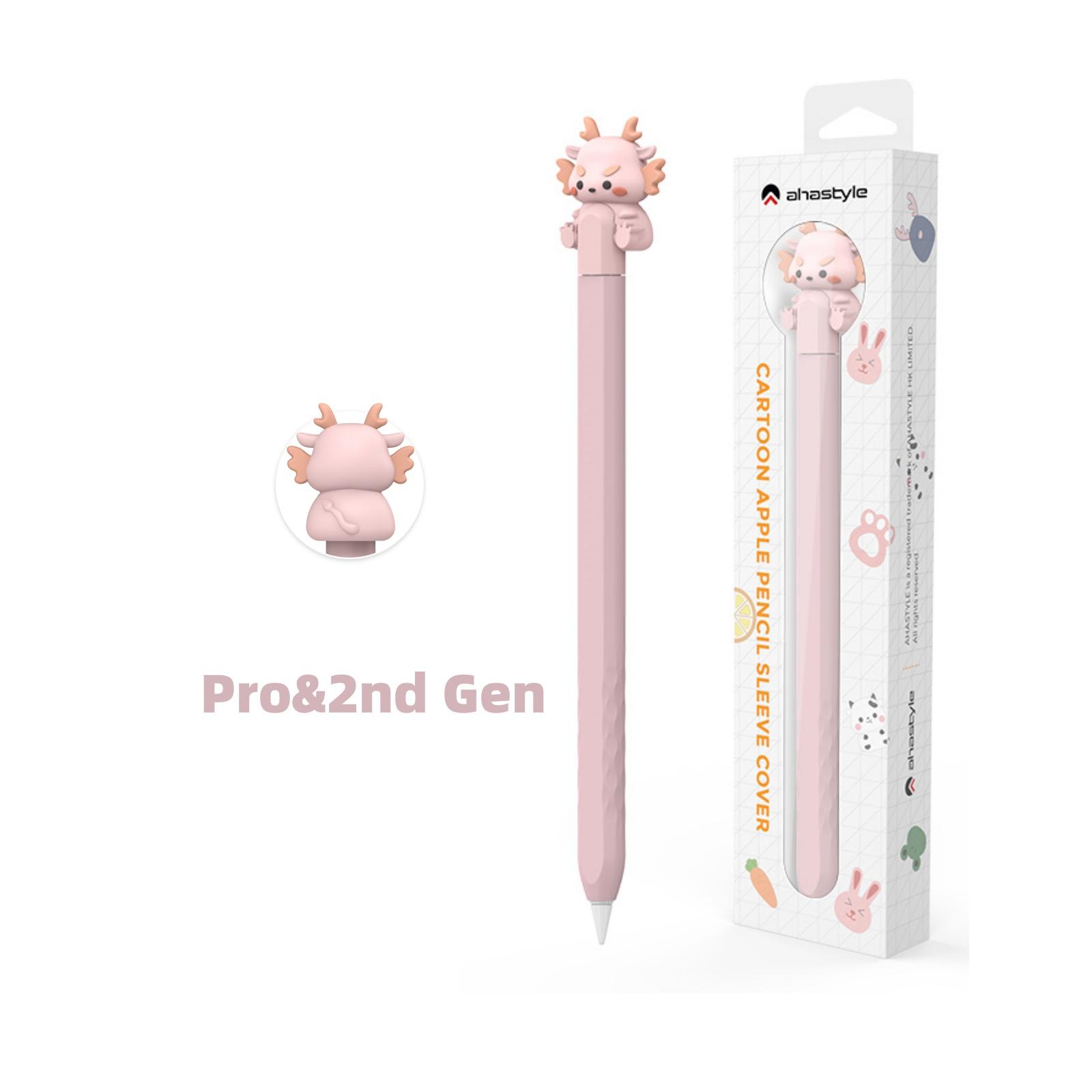 Ahastyle Silikonhülle Stifthalter in Cartoon-Form mit Silikon-Schutzhülle für Apple Pencil Pro & 2. Generation