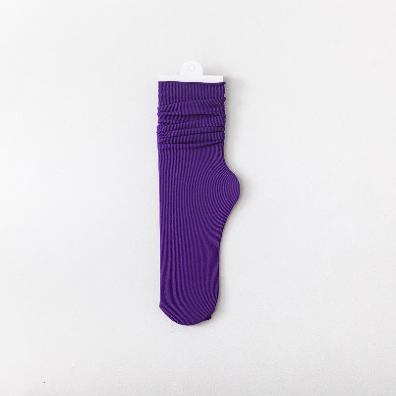 Frauen Damen Eis Seide Socken Sommer Ultra Dünne Kühle Socken Süßigkeiten Süße Atmungsaktive Socken Calcetines De Mujer Femmes Chaussettes dunkelviolette
