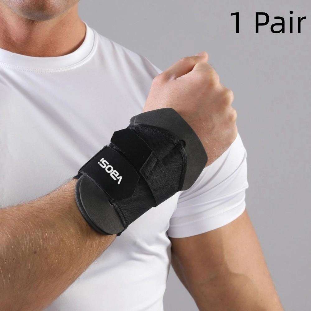 1 Paar Doppelkompression American Football Handgelenkbandagen Rugby Training Schweißband Unisex schwarz
