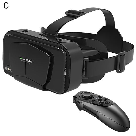 G10 VR-Brille, leistungsstarker Riesenbildschirm, immersive Panorama-Roaming-Virtual-Reality-Brille für Mobiltelefone C schwarz