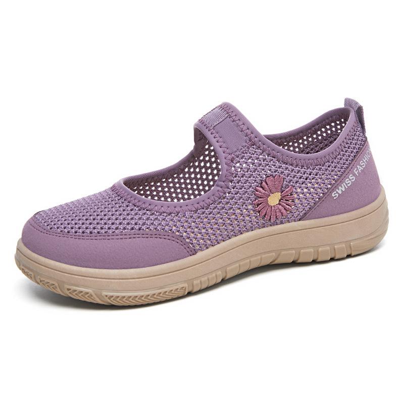 Mesh-Schuhe für Damen im Sommer Neue Mode Trendige Mutter-Schuhe Lässige Atmungsaktive Damen-Schuhe Einzelne Schuhe für Damen 41 gray