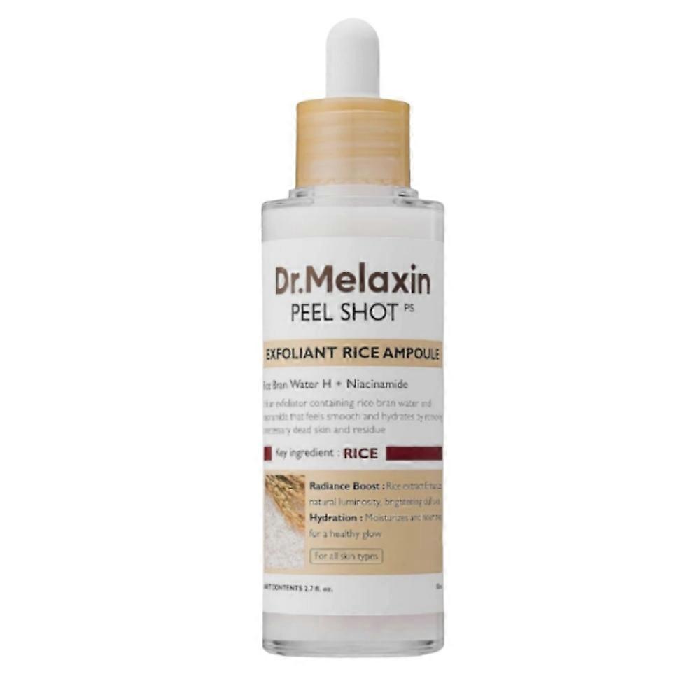 2 Stück Dr.Melaxin PEEL SHOT GLOW Peeling Reis Ampulle (WEISSER REIS/SCHWARZER REIS) 80 ml 1pc White