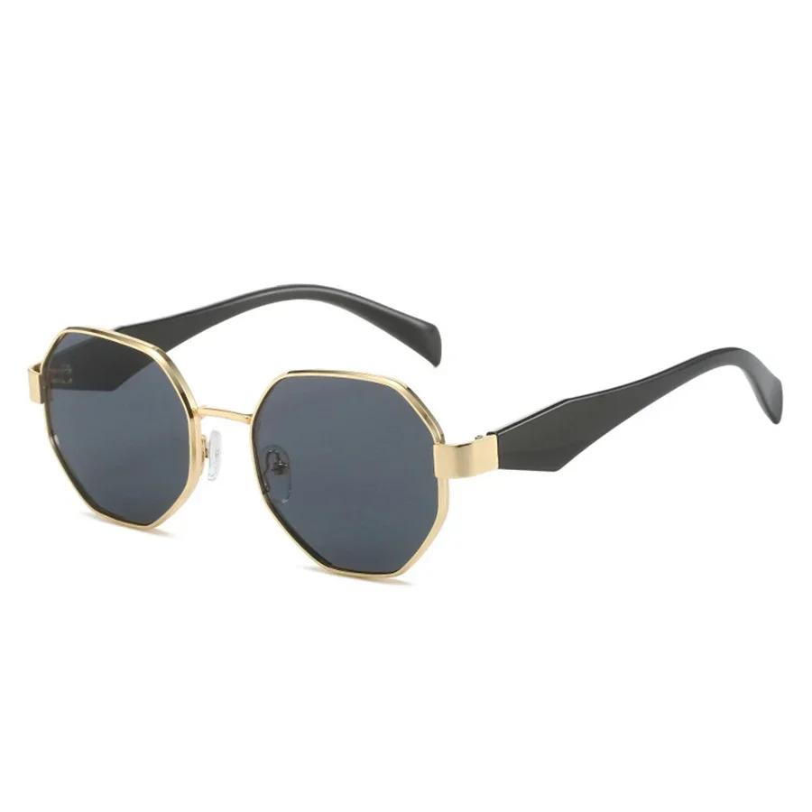 Herren Personalisierte Mehrseitige Quadratische Diamantrahmen Myopiebrille Mode und Trendige Metallrahmen Sonnenbrille Dioptrien bis -4.0 -2.5