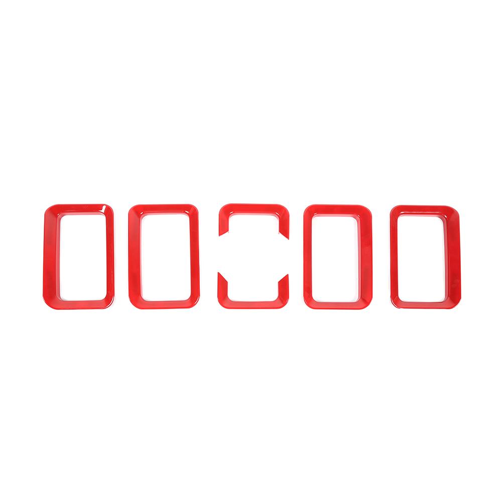 6-teiliges Auto-Frontgrill-Einsatz-Verkleidungszubehör für Suzuki Jimny ab 2019, ABS-Autozubehör rot