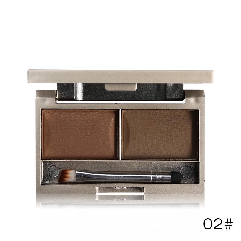 Augenbrauen-Puder-Make-up, wasserfest, natürliche Augenbrauenverstärker, Schatten-Kosmetik-Set mit Pinselspiegel 2