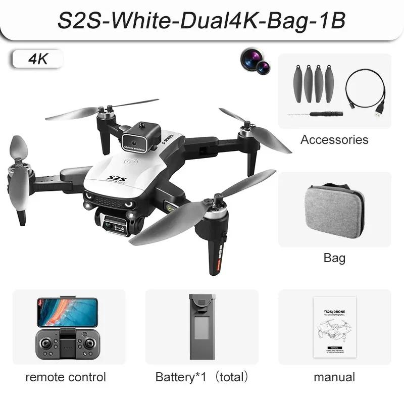 Neue S2S Drohne 8K HD Dual Kamera Bürstenlosen Motor Hindernis Vermeidung Eders RC Hubschrauber Professionelle Faltbare Quadcopter Spielzeug Dual 6K - 1 Batteries
