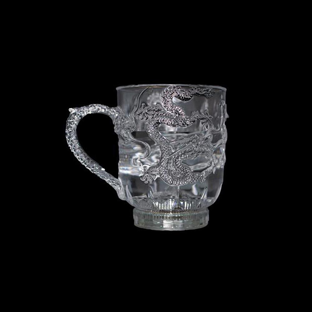 LED-Blitz, magischer Farbwechsel, Drachenbecher, wasseraktiviert, beleuchtet, für Bier, Wein, Whisky, Bar, Reisegeschenk transparent