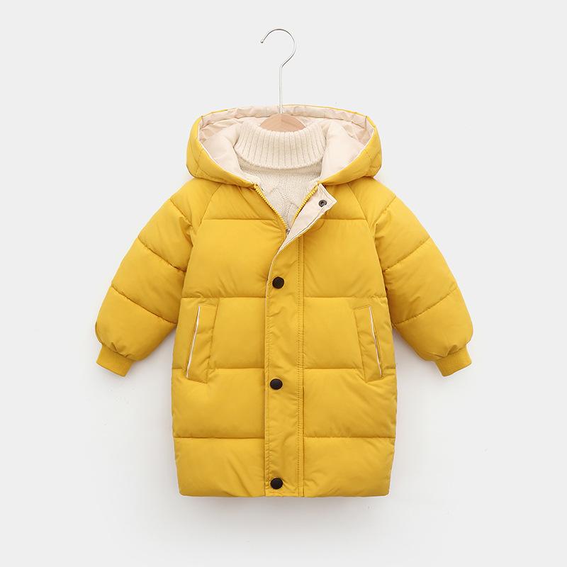 Neue kinder Unten Jacke Jungen Mädchen Winter Kleidung Koreanische Baumwolle Gepolsterte Kleidung Baby Verdickt Mantel 150cm