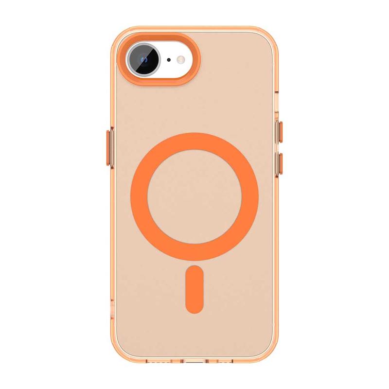 Für iPhone 16E Hülle Abdeckung iPhone 16E Capas Neue Farbe Stoßfest Kabelloses Laden Magnetisch Matt Fundas iPhone 16E iPhone16e For iPhone 16E orange