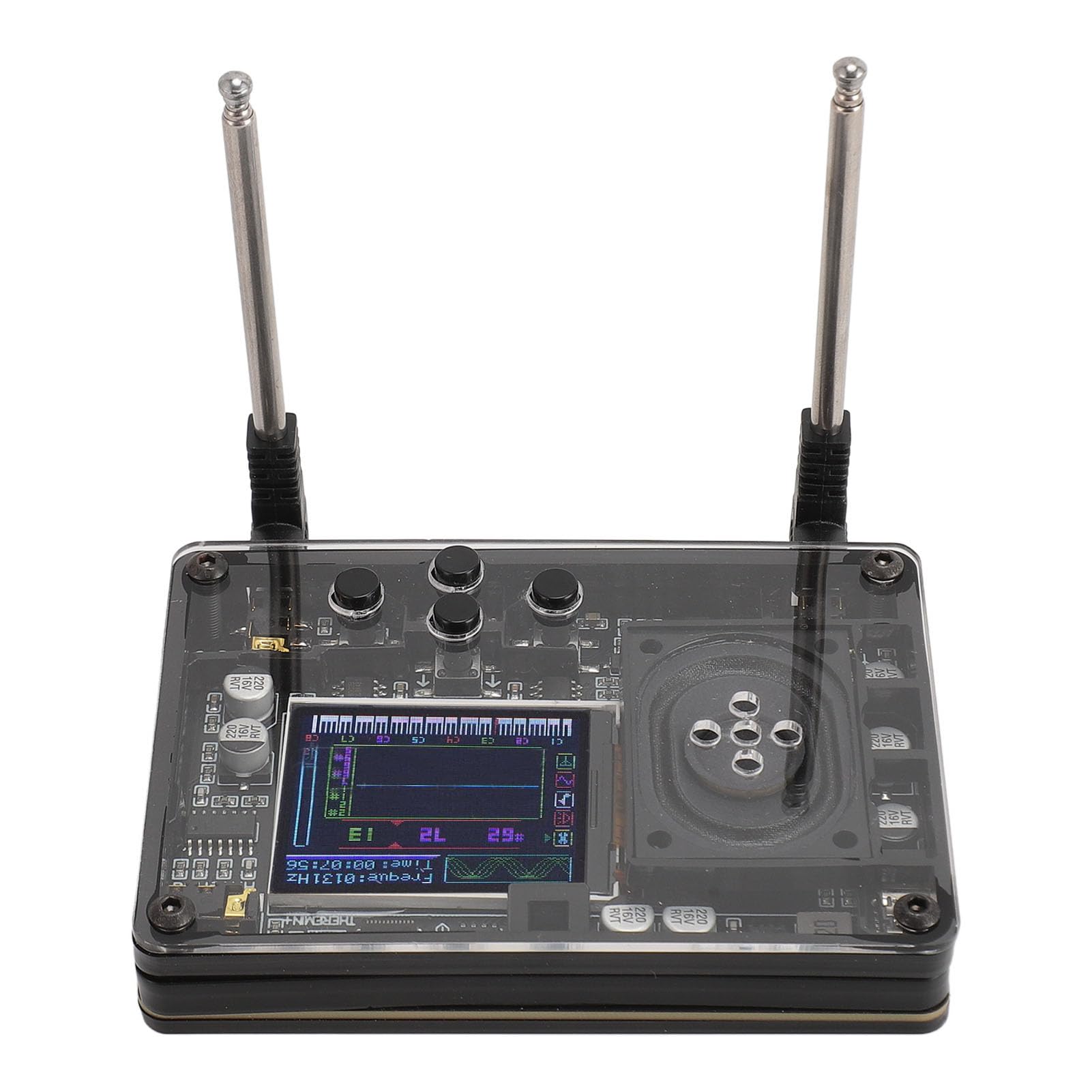 Theremin Mini Audio Theremin Vintage Musik Mini Elektronisches Musikinstrument Unterstützt 20 Instrumente und 70 Farben mit Lautsprecher-Kit, Theremin, Typ-C-Modul,