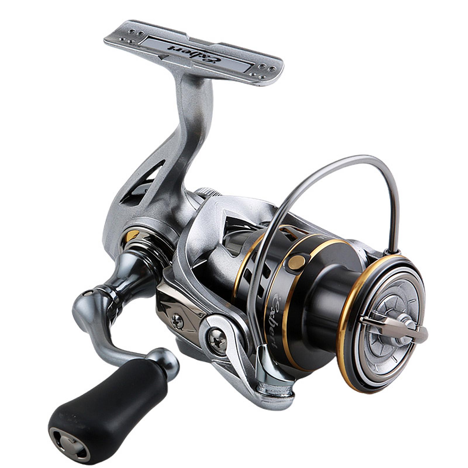 5+1BB Spinnrolle 5.2:1 Angelrolle mit Metallspule, austauschbarem linken und rechten Griff. AZ5000