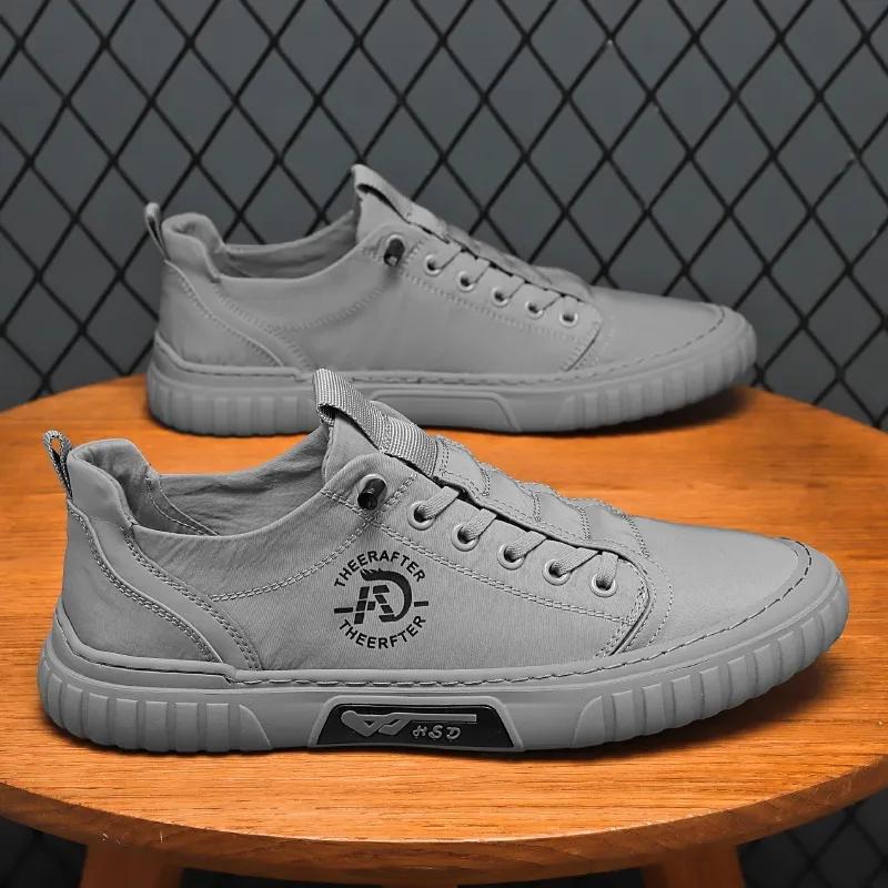 Elastische Stoffschuhe Herren Freizeitschuhe Atmungsaktive Schuhe Frühling Herren Canvas Schuhe BoardschuheTrendy Schuhe Sport und Freizeit Atmungsaktive Schuhe 43 grau