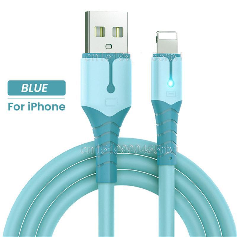 Schnelllade-USB-Kabel für iPhone 14 13 12 11 Pro Max XS X 6s 7 8 Plus Origin Handy-Ladekabel Datenladekabel 1/1,5/2 m 1.5M blau