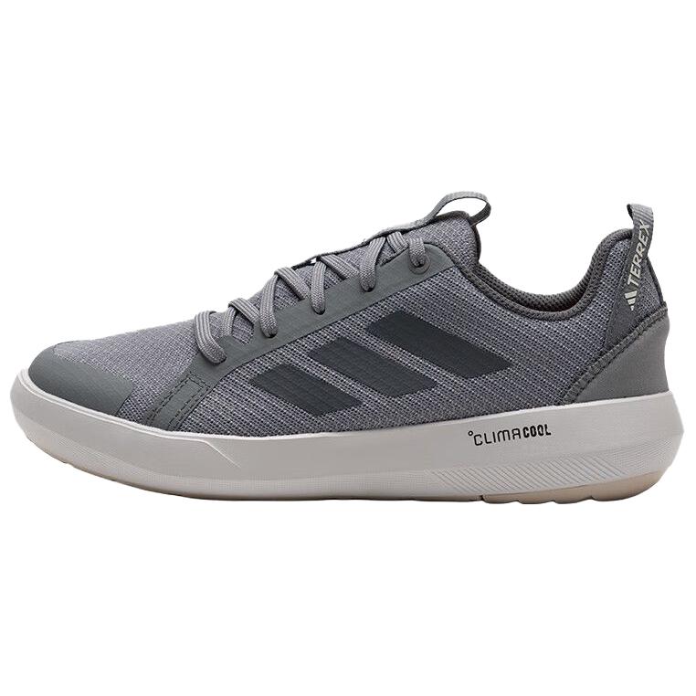Adidas Terrex Boat Lace Climacool Bequeme Strapazierfähige Atmungsaktive Low-Top Wanderschuhe Unisex Wanderschuhe Grau JR1821 45⅓