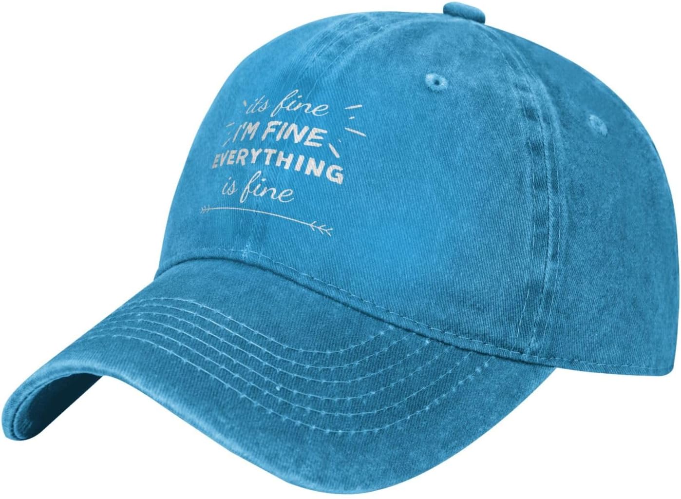 Alles Gut Ich Bin Gut Alles Ist Gut Denim Baseballkappe Verstellbar Baumwolle Niedriges Profil Hut Für Erwachsene Can Be Adjusted
