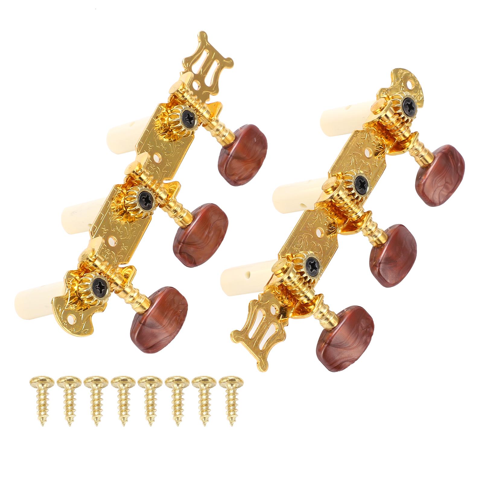 2Pcs Klassische Gitarre Tuning Pegs Schlüssel Mechaniken Tuner Set Musik Instrument Zubehör