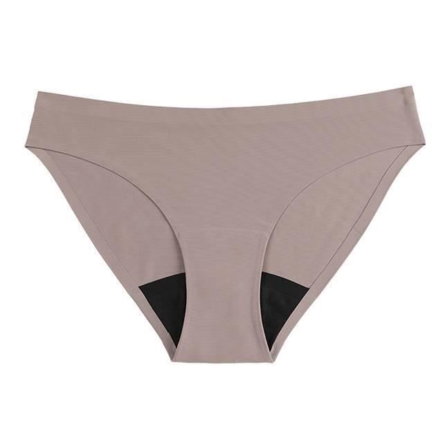 Weekiss Seamless culotte menstruelle, culotte de regle flux abondant coton, XXL (44), Beige