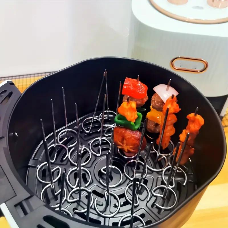 Edelstahlspieße für Heißluftfritteuse und Ofen, Kebab-Spieße mit eingedicktem Fleisch in Lebensmittelqualität, vertikale Bratspieße zum Grillen, Grillnadel 1pc