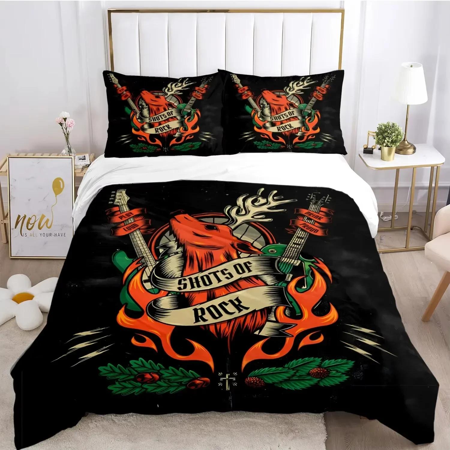 Neue J-Jagermeister Hirsch Bettwäsche Kawaii Decke Bettwäsche-Sets Weiche Bettbezüge und Kissenbezüge Einzel Doppel Queen King AU Single 140x210cm