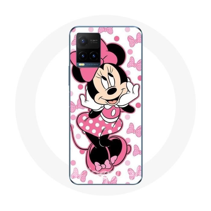 Coque pour Vivo Y21s 2021 / Y21 2021 Minnie Mouse Dessin animé mignon rose