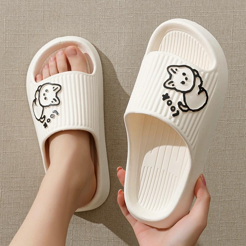 2024 frauen Weiche Sohle Wolke Hausschuhe Sommer Strand Dicke Plattform Slipper Sandalen Frauen Eva Hausschuhe Paar Hause Flip-Flops 40-41 weiß
